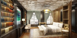 Appartement 3D luxe - chambre à coucher photoréaliste