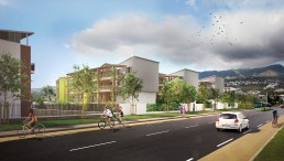 Visualisation 3D d'immeubles de logements sociaux pour un promoteur